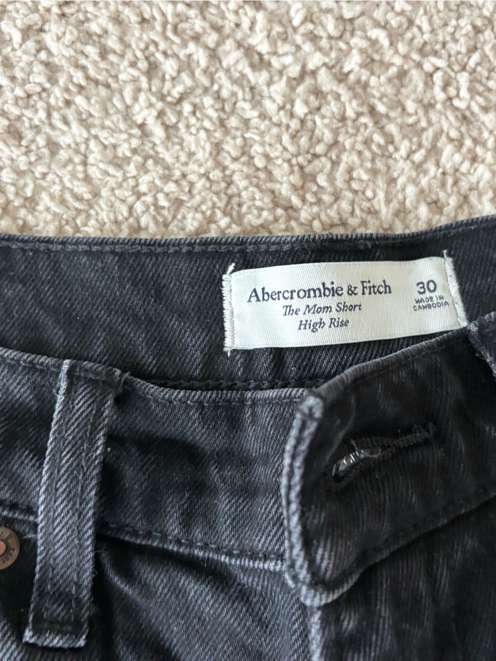 Abercrombie & Fitch Washed Black High-Rise Jeans